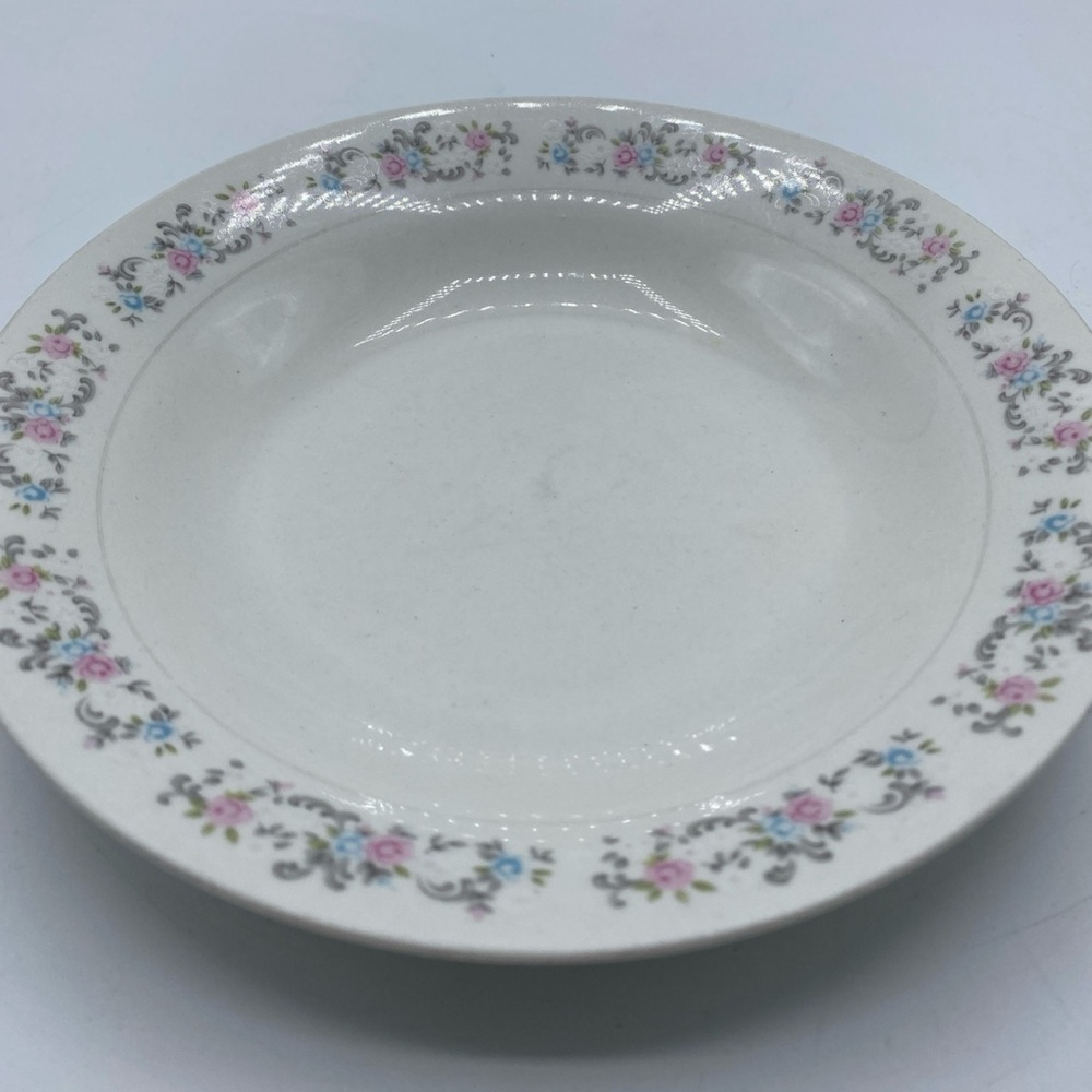 Dynasty Fine China Rapture Flat Rim Soup Cereal Replacement Bowl 8” Vintage